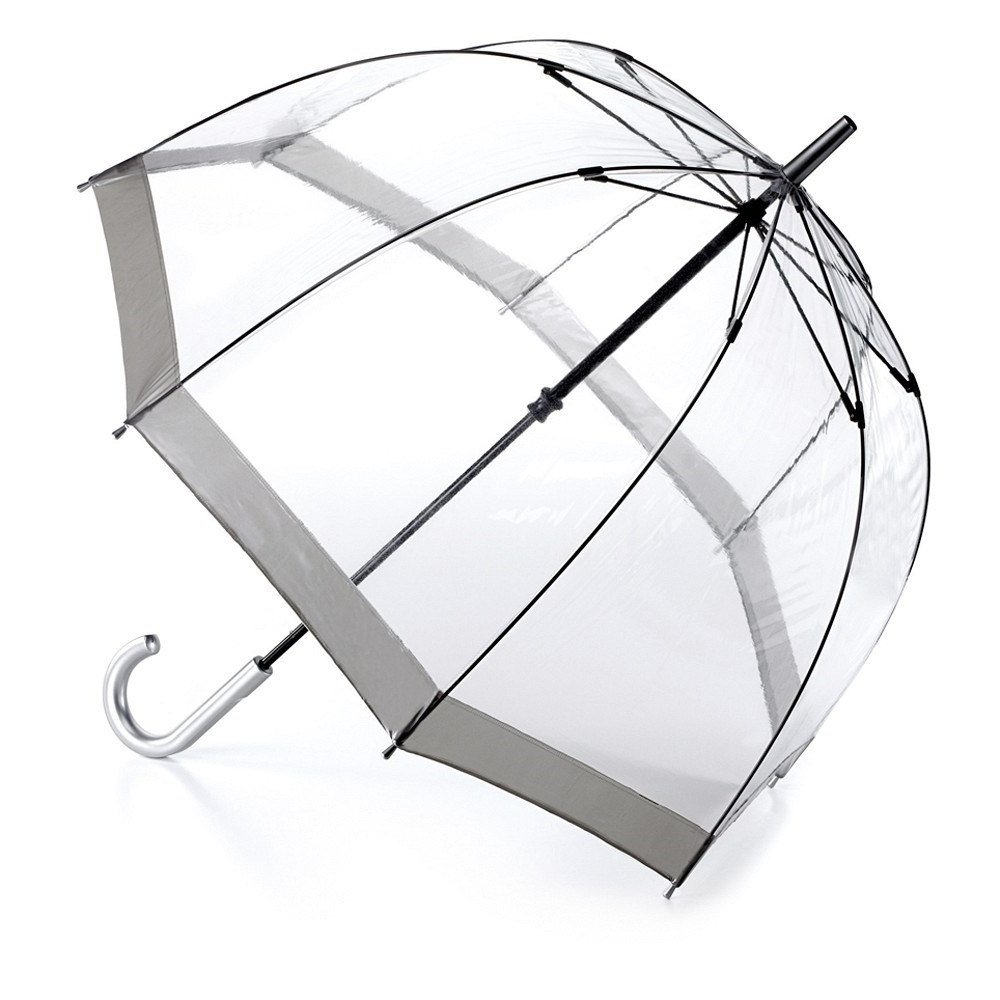 Зонт-трость женский Fulton купол 89см, прозрачный Fulton L041-03 Silver - фото 1