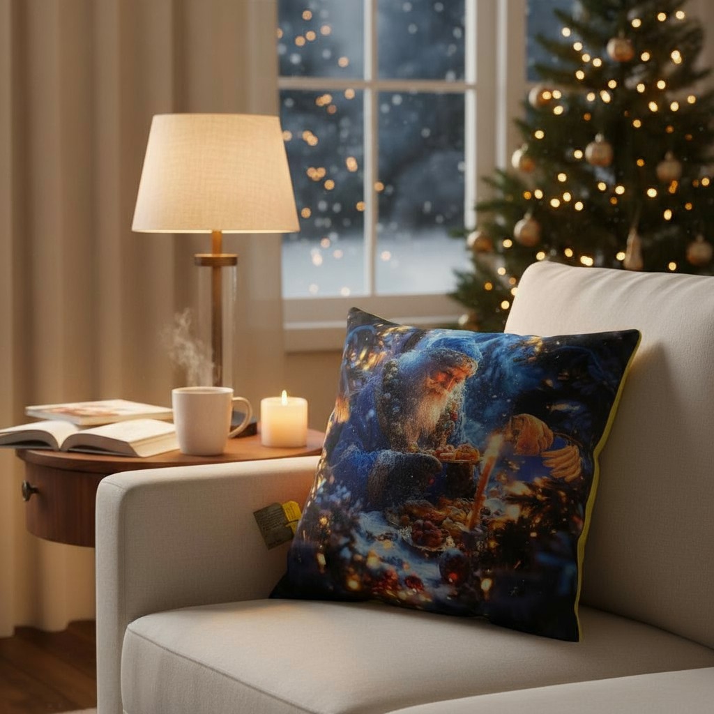 

Подушка декоративная Фабрика Новый год Угощенье для Деда Мороза