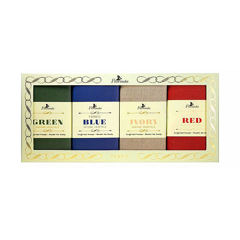 Подарочный набор мыла Florindia Итальянские Ткани, 4шт Florinda 70414, цвет разноцветный