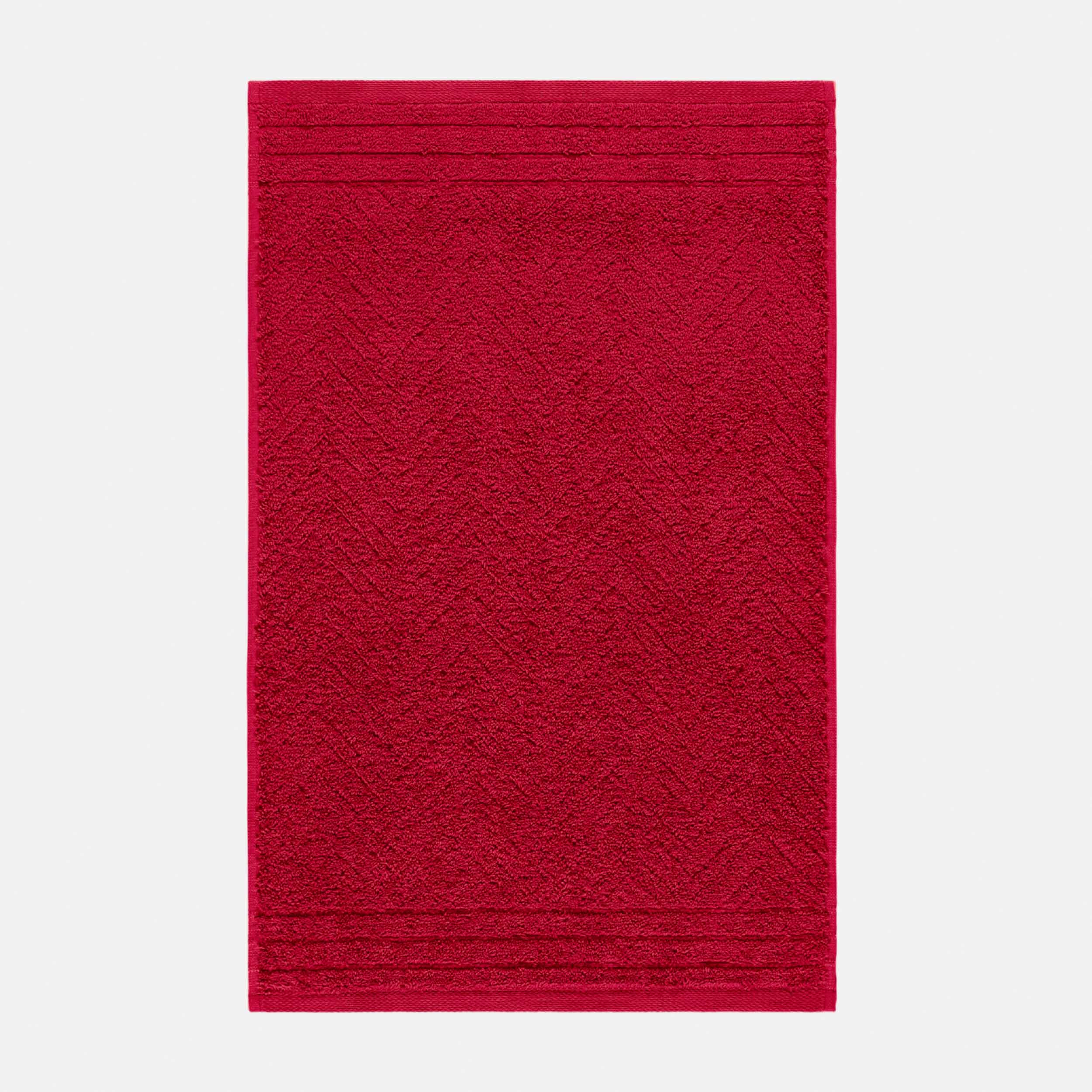 Полотенце махровое Frottana Elegance-Uni 30x50см, цвет красный полотенце рождество красный р 50х70