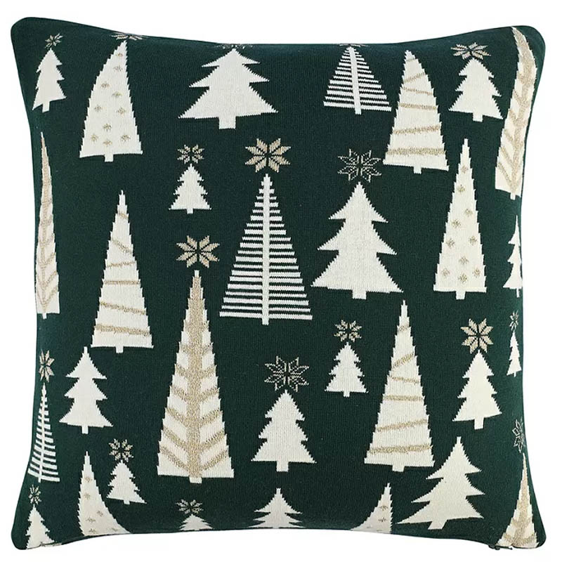 

Подушка вязаная с новогодним рисунком Tkano New Year Essential Whitewood