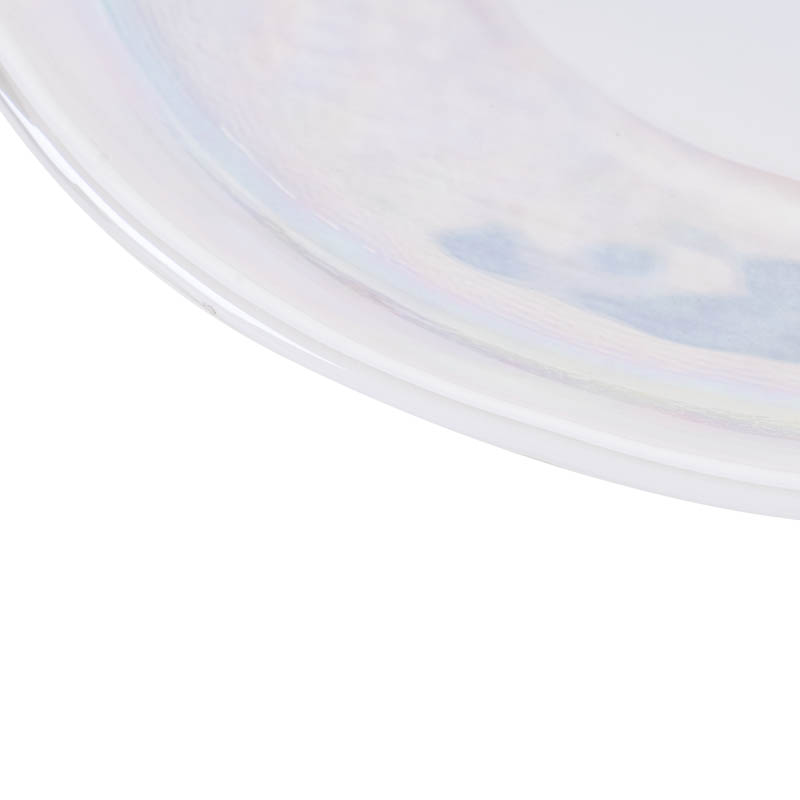 Тарелка салатная Yalos Conica с белой спиралью и перламутровым эффектом Yalos 603185391806001 - фото 3