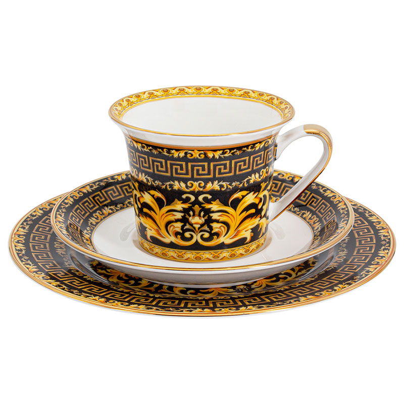 Сервиз чайный Royal Crown Турандот 21 предмет на 6 персон Royal Crown RC9-21TS-673B, цвет золотистый - фото 2