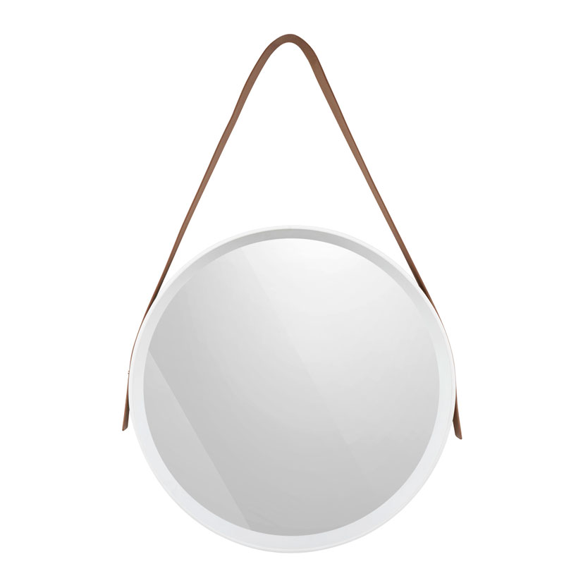 Зеркало настенное на ремне Вещицы Манхэттен цвет белый 2370₽