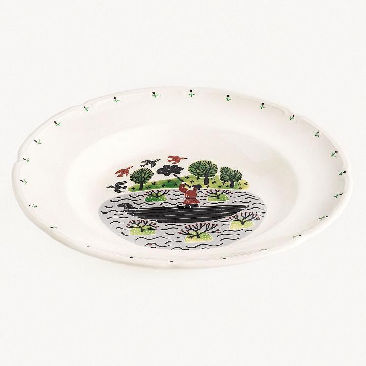 Тарелка суповая Дымов Керамика Огород Уткина Охота