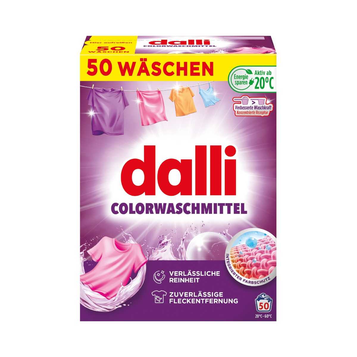 Концентрированный стиральный порошок Dalli Color для стирки цветного белья 2,5кг
