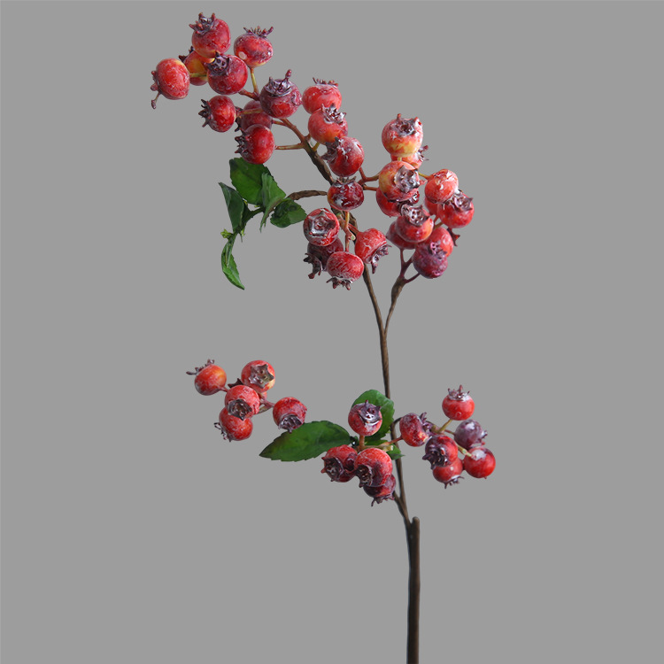 

Цветы искусственные FloDecor Ягодная ветка красная 62см