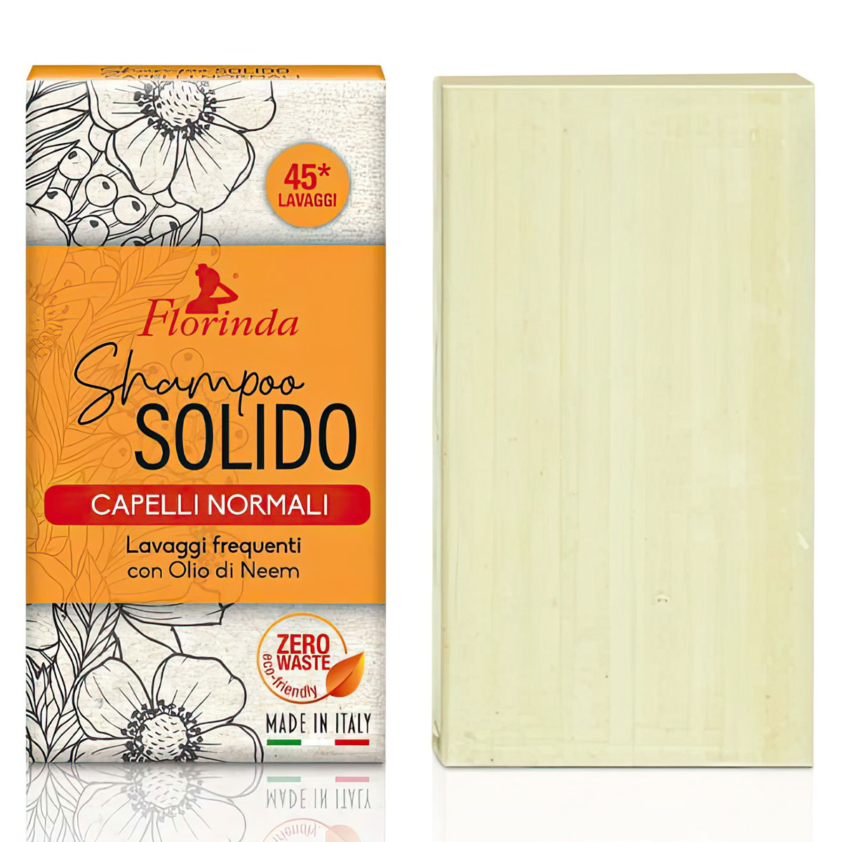 Шампунь твердый Florinda Capelli Для нормальных волос солевая ванночка концентрат с маслом чайного дерева для ног 170 мл