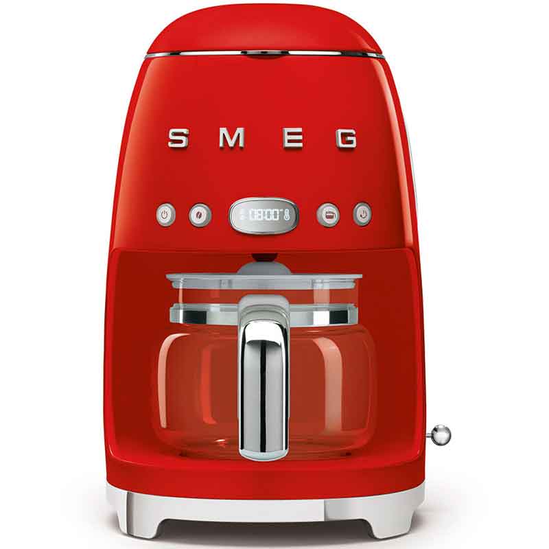 Кофеварка капельная Smeg 50’s Style, цвет красный косметичка пвх отдел на молнии с ручкой красный