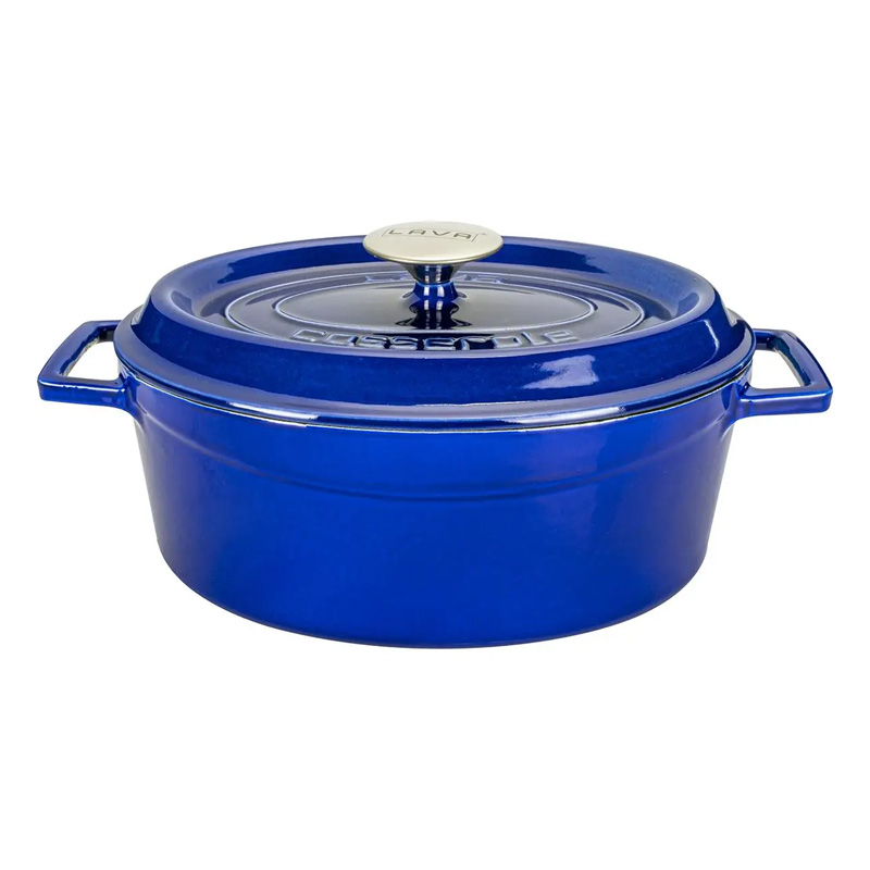 Утятница чугунная Lava 3,91л, цвет голубой