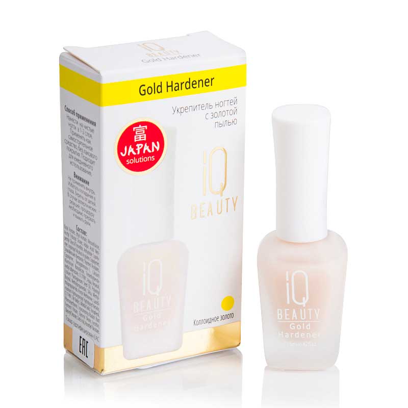Укрепитель ногтей с золотой пылью IQ Beauty Gold Hardener IQ Beauty 600121, цвет разноцветный - фото 1