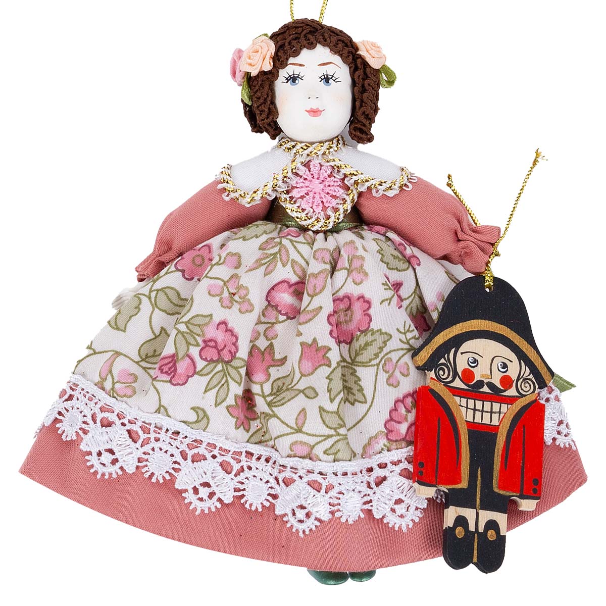 Елочная игрушка Мануфактура подарков Щелкунчик. Мари с Щелкунчиком