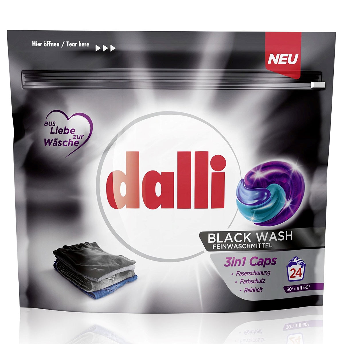 Капсулы для стирки Dalli Black Wash средство для стирки шерсти и кашемира bondi wash фрагония и сандал