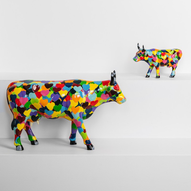 Коллекционная корова CowParade Russia Heartstanding Cow 15x9,5см Вид№5