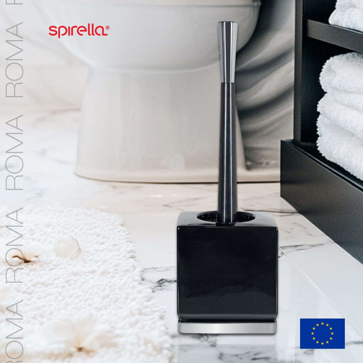 

Ерш для унитаза Spirella Rоma, черный с серебром