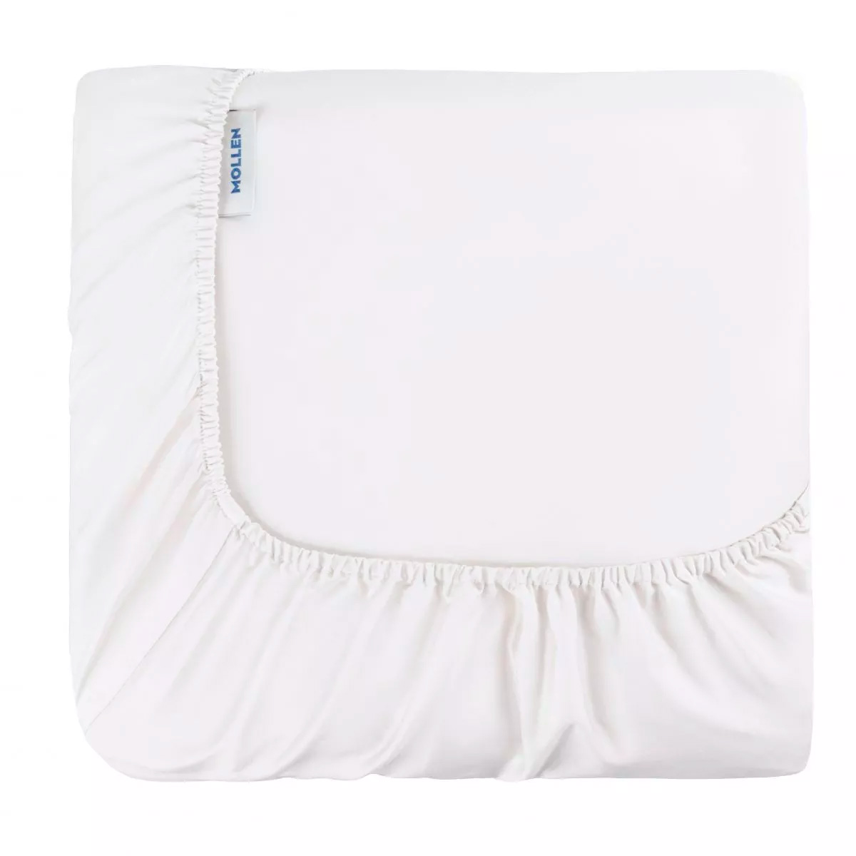 

Простыня на резинке Mollen Total Look 160x200см в кипенно-белом