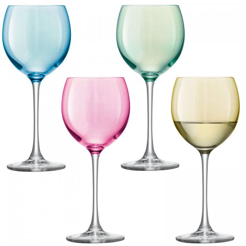 Набор бокалов для вина LSA International Polka 400мл, 4шт LSA International G932-14-294, цвет в ассортименте - фото 1