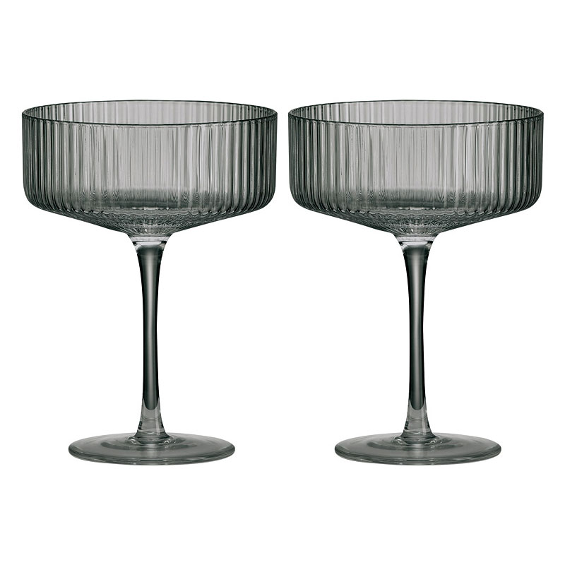Набор бокалов для коктейля Pozzi Milano 1876 Modern Classic 250мл 2шт, серый