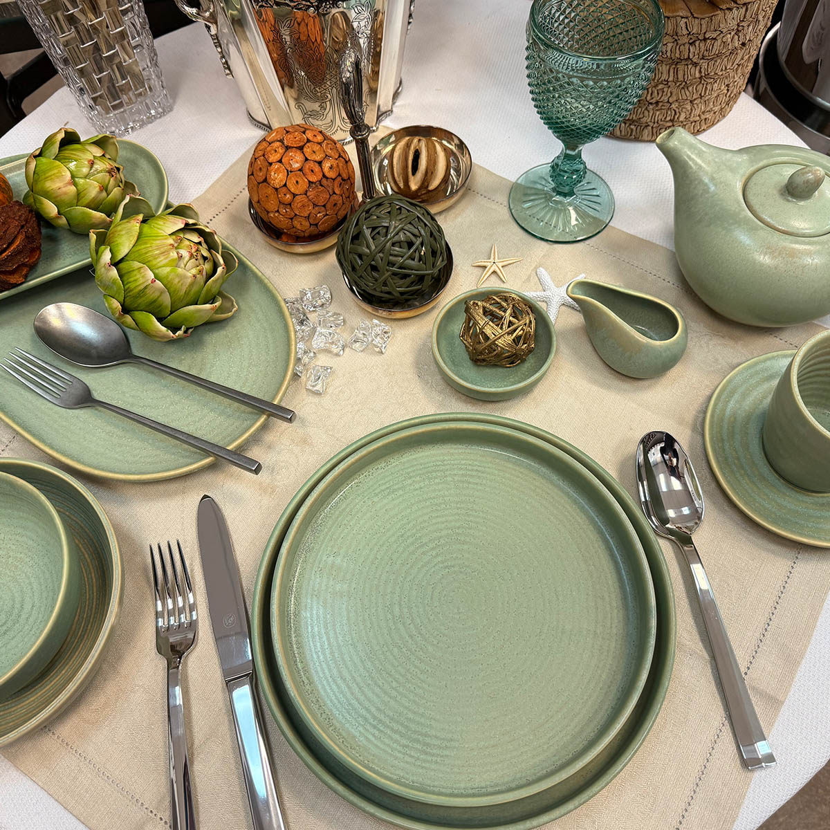 

Блюдо овальное Home Chef Amber Green 35,5x21см