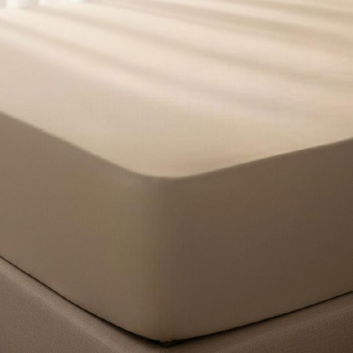 Простыня натяжная 2-спальная Pappel Comfort, цвет темно-бежевый