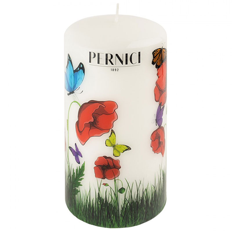 Свеча интерьерная Pernici Pop Art Poppy 10x20см Pernici 302.0637, цвет разноцветный