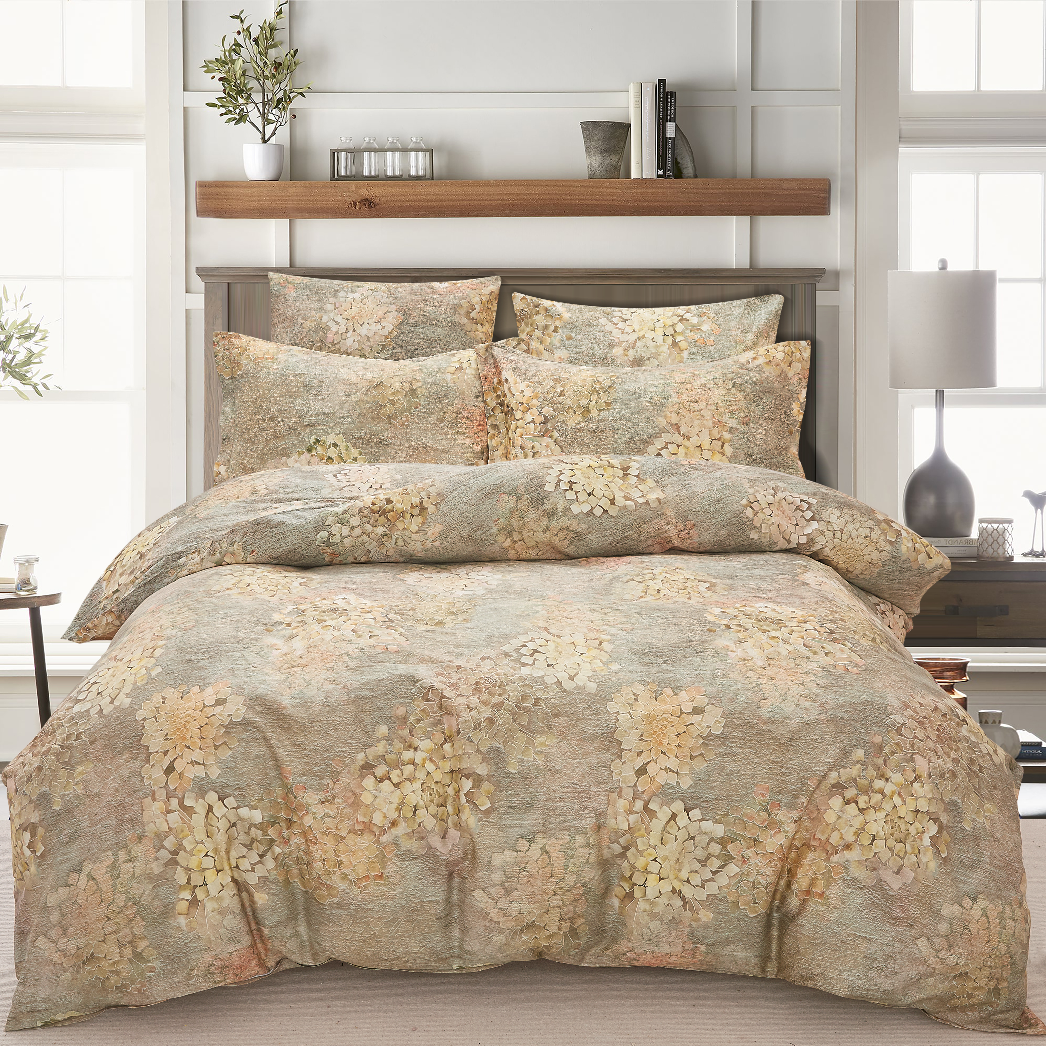 Комплект постельного белья евро Pappel Golden Flowers