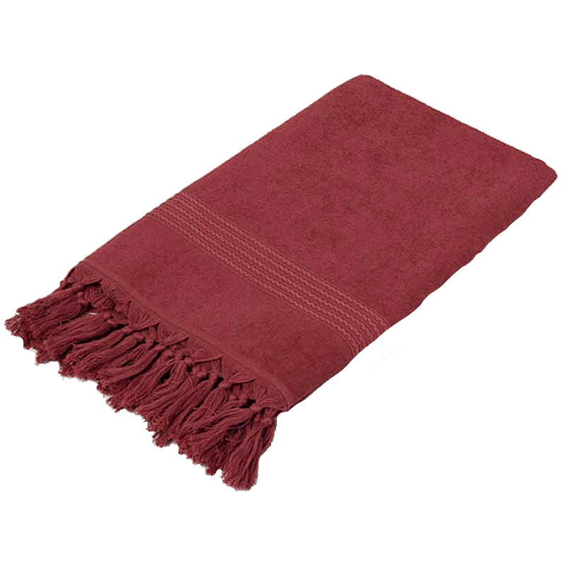 Полотенце 100x150см Hamam Meyzer Tassels, цвет бордовый полотенце рождество красный р 50х70