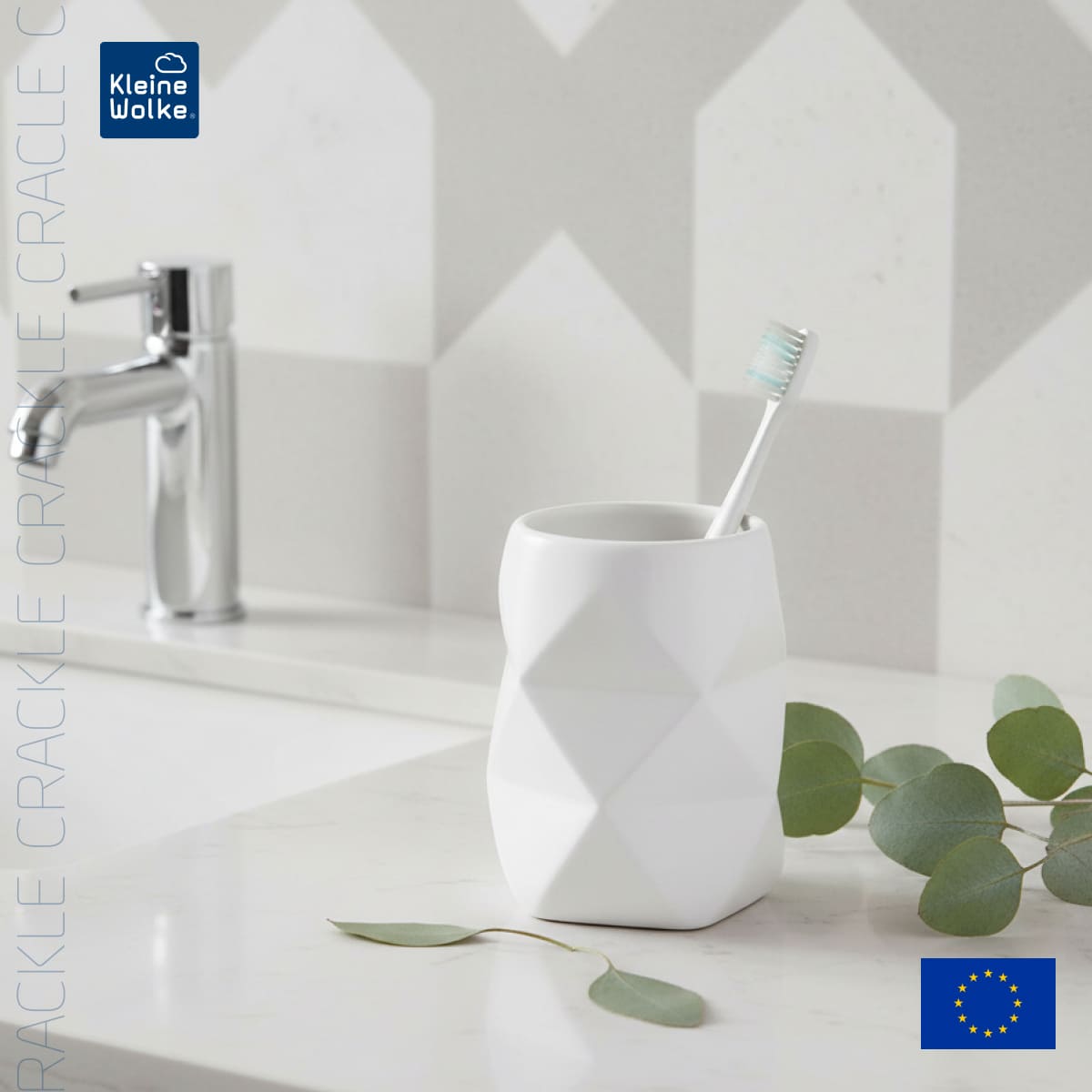 Стакан Kleine Wolke Golden Crackle белый 1950₽