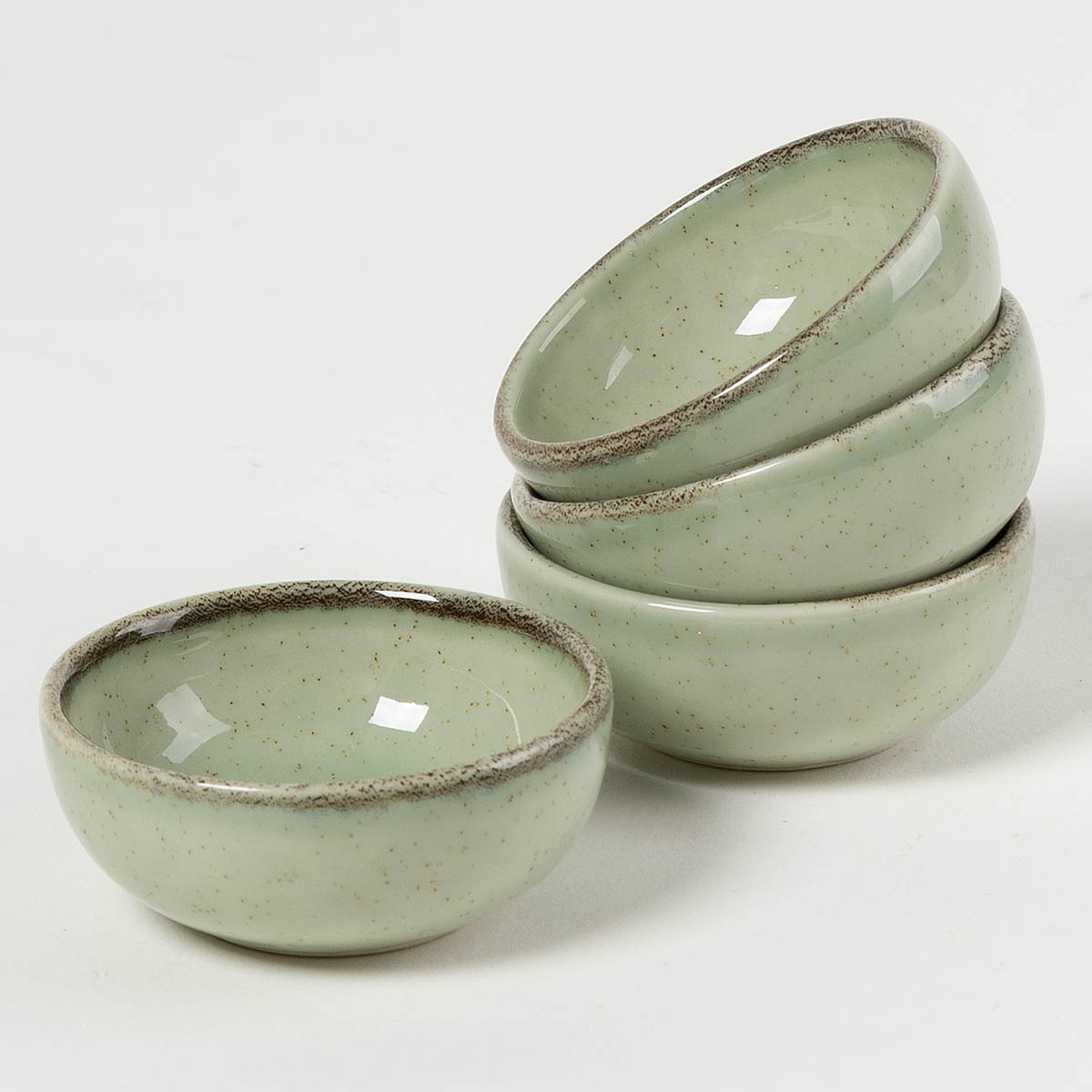 

Набор салатников Kutahya Pearl 6см 4шт, зеленый