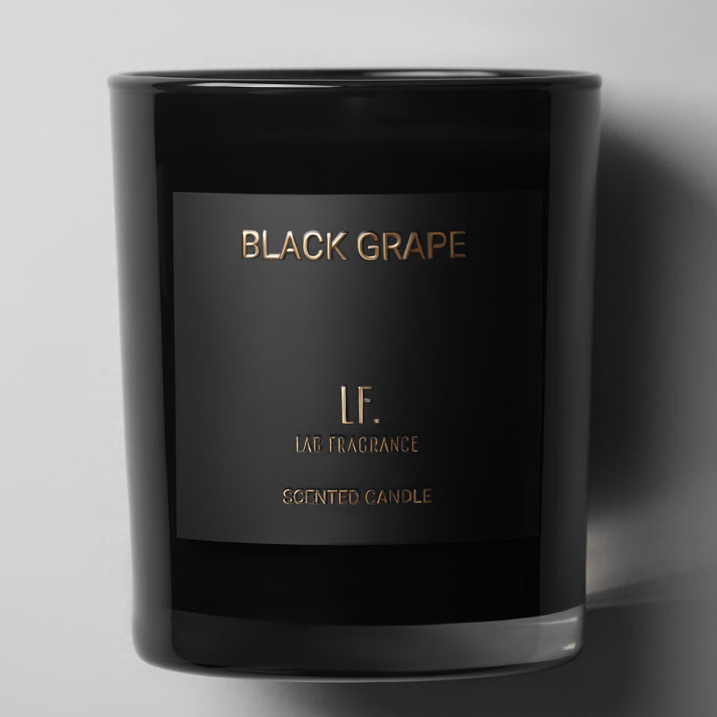 Свеча ароматическая в черном стекле Lab Fragrance Премиум. Черный Виноград Lab Fragrance ЛФ-С41192-180 - фото 2