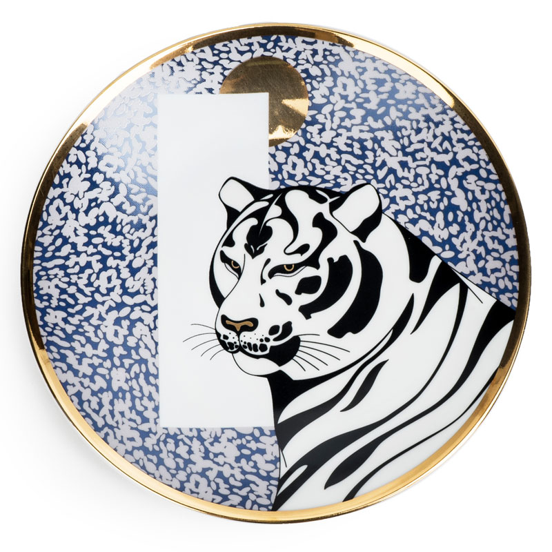 Тарелка декоративная Императорский фарфор Тигр Эллипс В ожидании сказки бусина тигр бронза