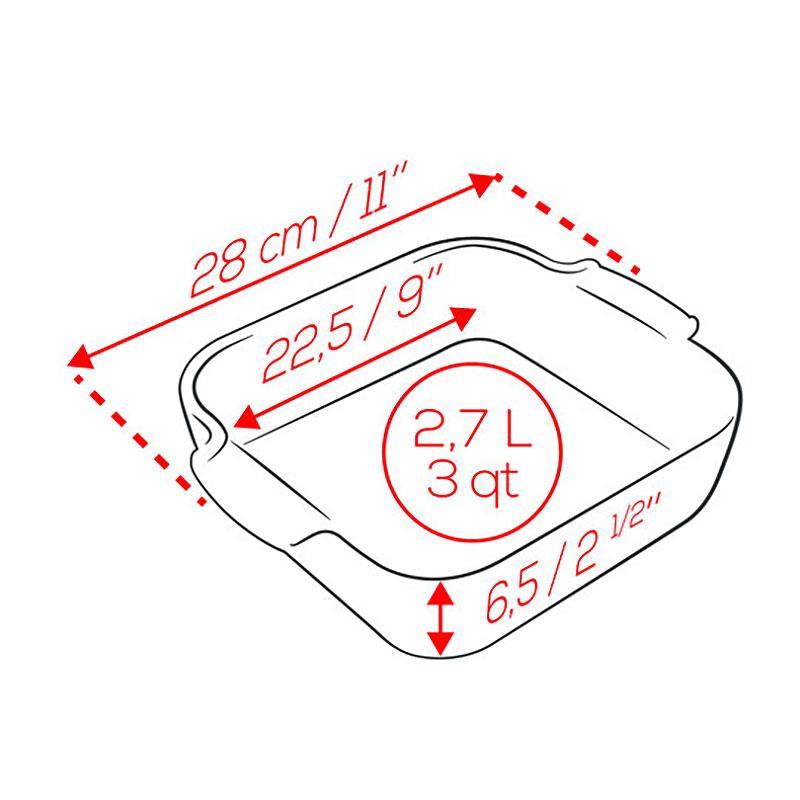 Форма для запекания квадратная Peugeot Red 28x28см Peugeot 60176, цвет красный - фото 3