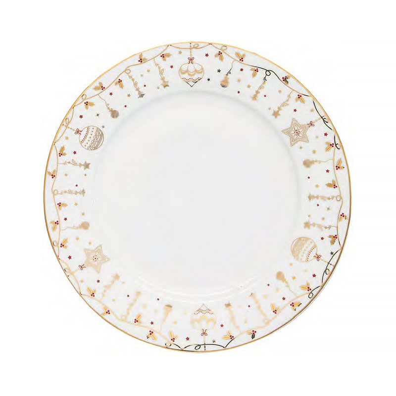 

Тарелка обеденная Easy Life Christmas Lights, Белый