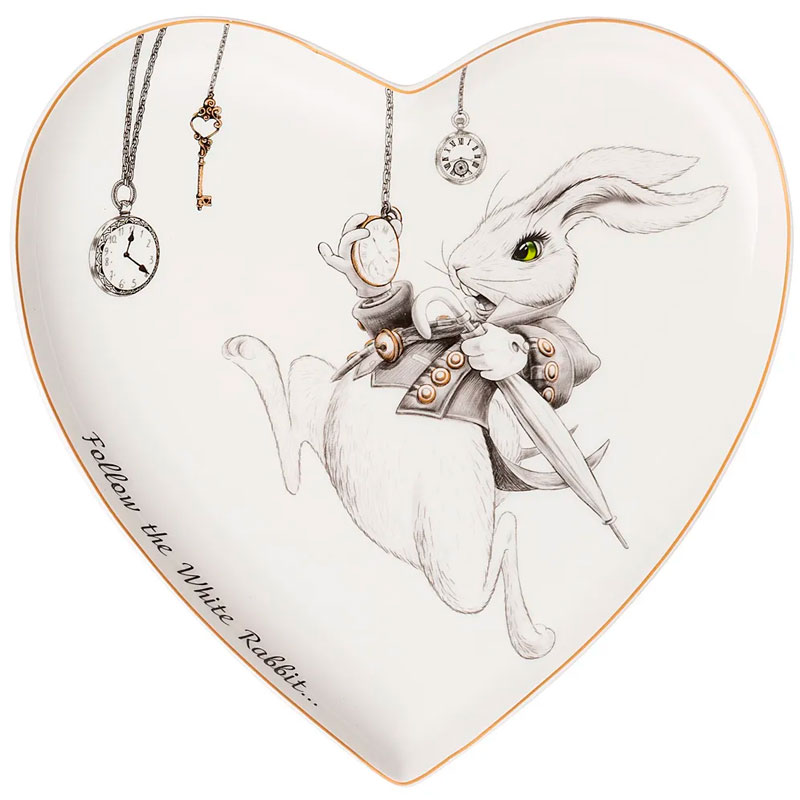 

Тарелка-сердце Lefard Wonderland Белый кролик 21,5x2см