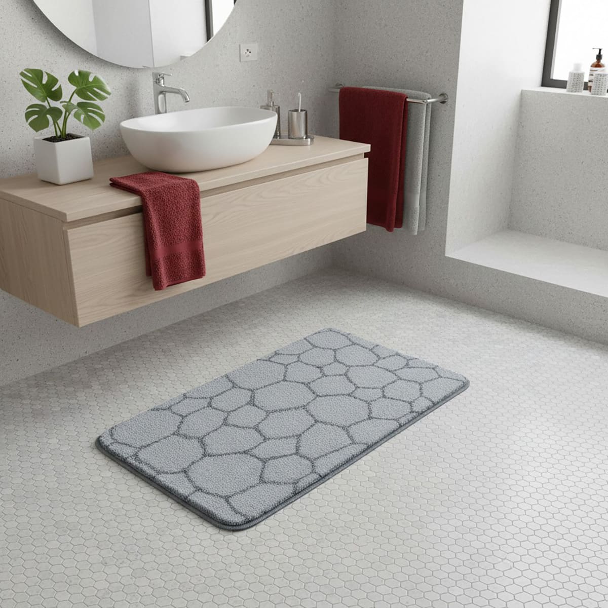 Коврик для ванной 60x90см Kleine Wolke Soapy серый 4580₽