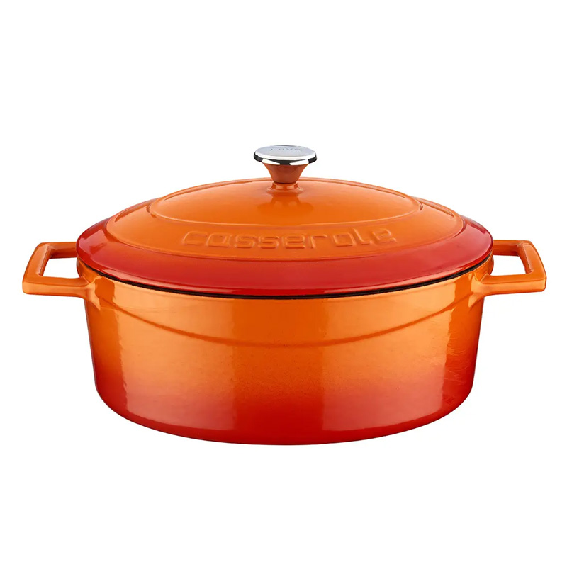 Утятница чугунная Lava 319л цвет оранжевый 16230₽