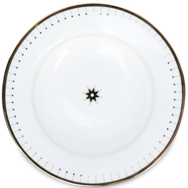 Тарелка суповая ЛФЗ 23,5см форма Стандартная-2 Азур, цвет золотой головоломка повтори по образцу