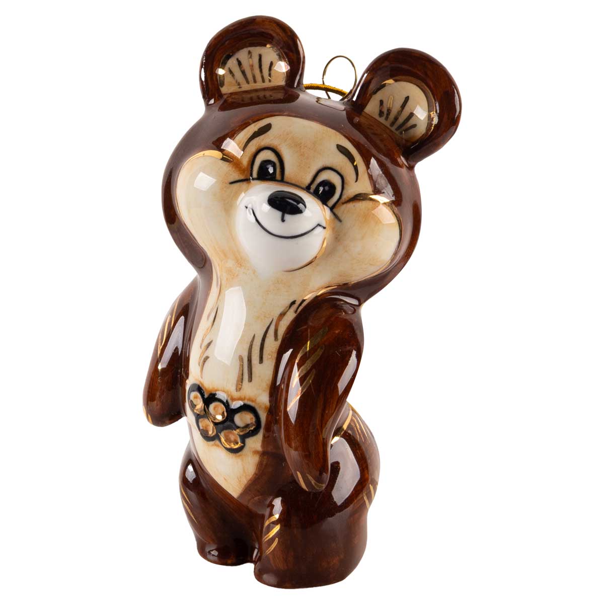 

Елочная игрушка Лефортовский фарфор Русские сказки Мишка олимпийский