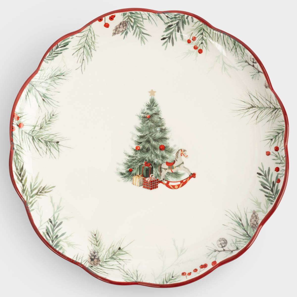 

Тарелка обеденная Anna Lafarg Чудесное Время Лошадка у елки