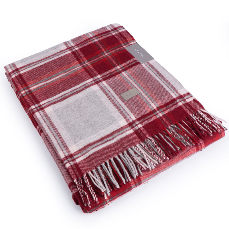 

Плед 130x180см Gant Home Tartan Check, красный