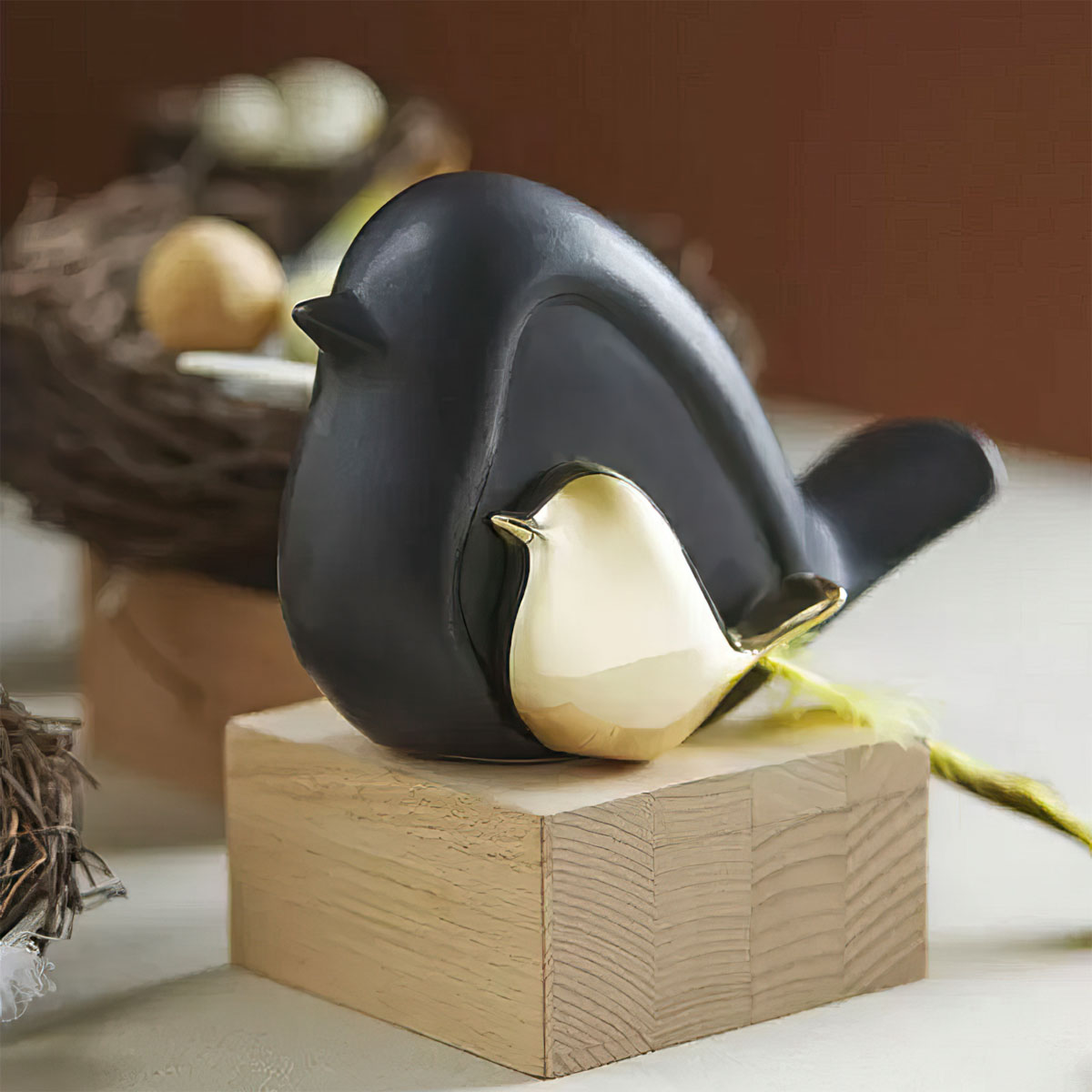 Фигурка декоративная Tkano Essential Black Birdie наволочка из натурального шелка tkano essential светло серого а