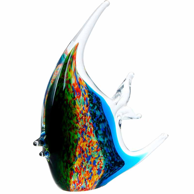Фигурка Art Glass Цветная скалярия 17x19см потолочный светодиодный светильник uniel ulo k05a 6w 6000k r24 ip44 white glass ul 00005242