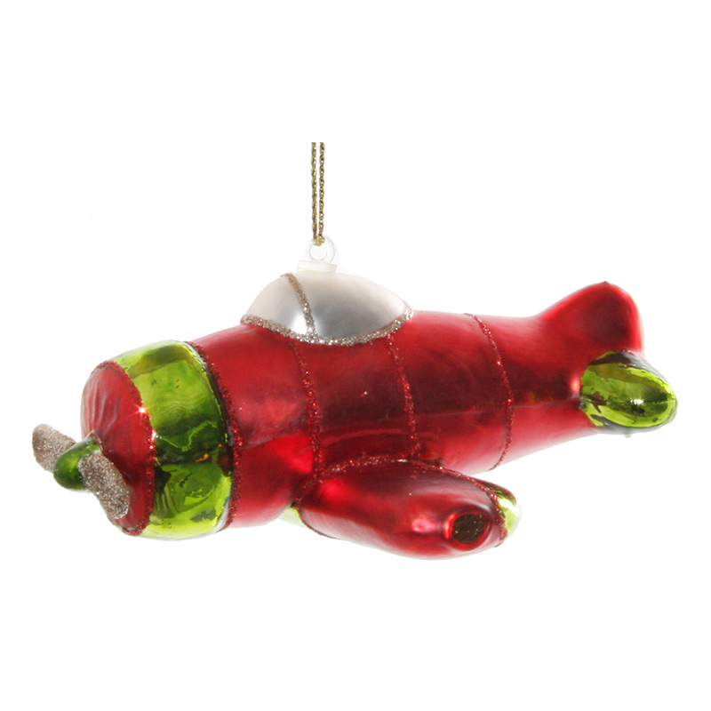 

Елочное украшение Shishi Red&green Аэроплан, Красный;зеленый;серый