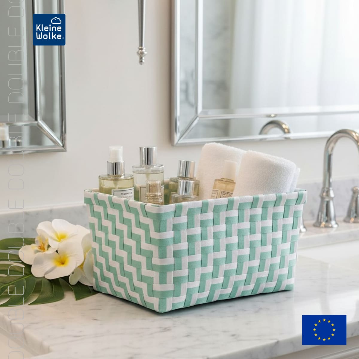 

Корзина для хранения Kleine Wolke Box Double Green 20х12х16,5см, цвет зеленый