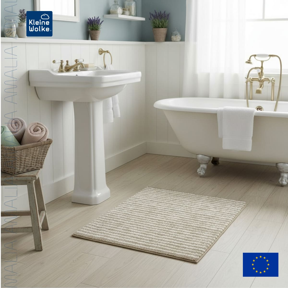 

Коврик для ванной комнаты Kleine Wolke Amalia 50x60см, серо-коричневый