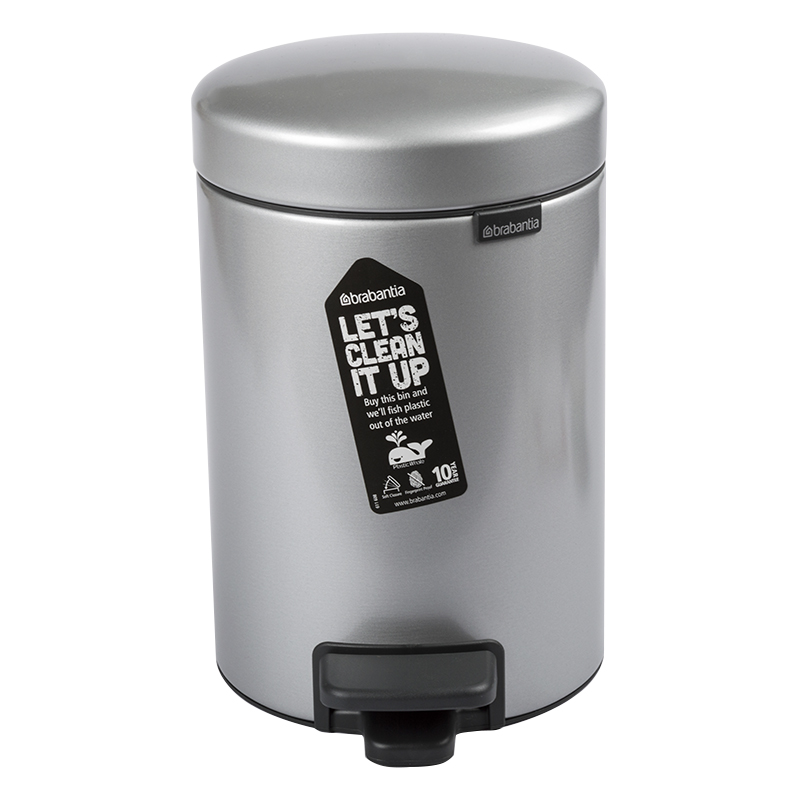 

Мусорный бак с педалью Brabantia NewIcon 5л, Серый