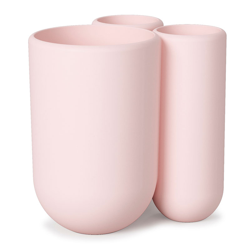 Стакан для зубных щеток Umbra Touch, розовый стакан для зубных щеток ostellato розовый