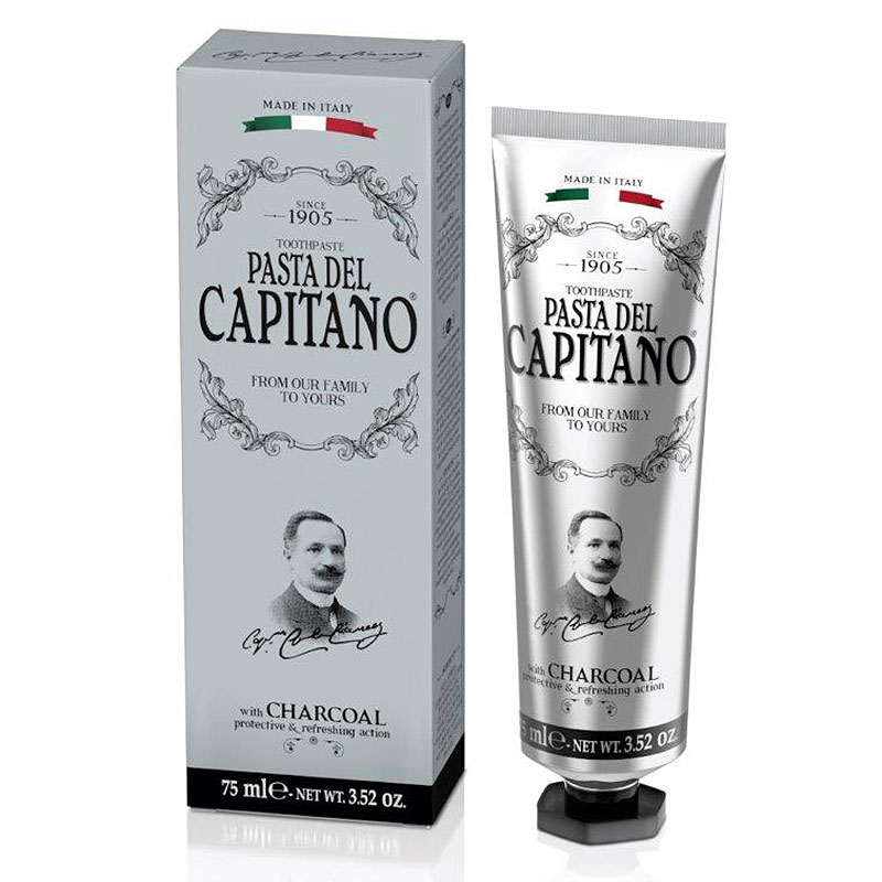 Зубная паста Pasta del Capitano Charcoal ополаскиватель для полости рта pasta del capitano ginger