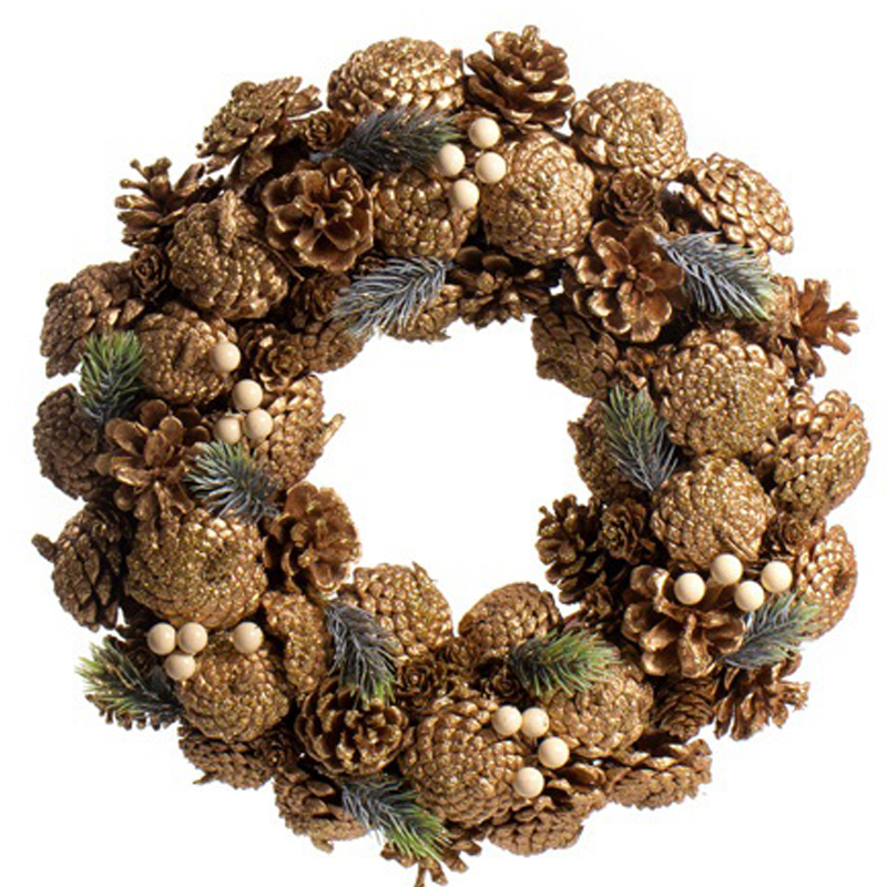 

Венок Hogewoning Wreath 30см, золотой