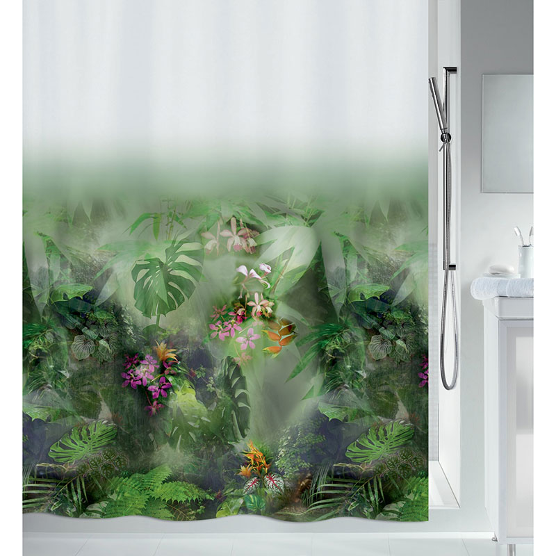Штора для ванной комнаты Spirella Jungle настенная плитка mainzu jungle liso mate blanco 10x30